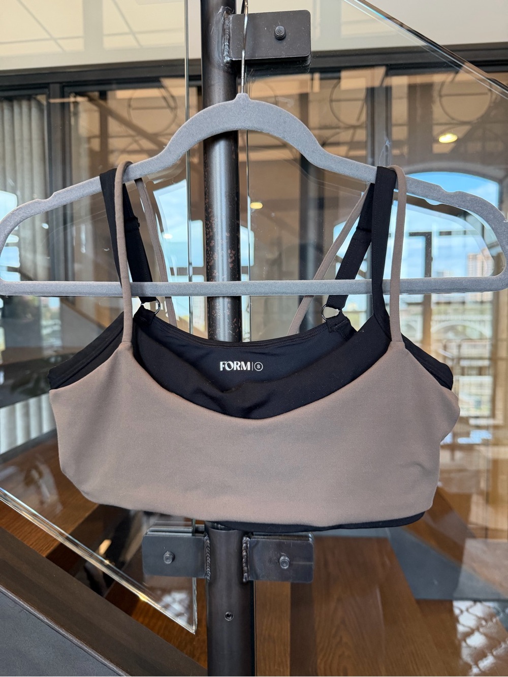Form Layered Sports Bra in Walnut